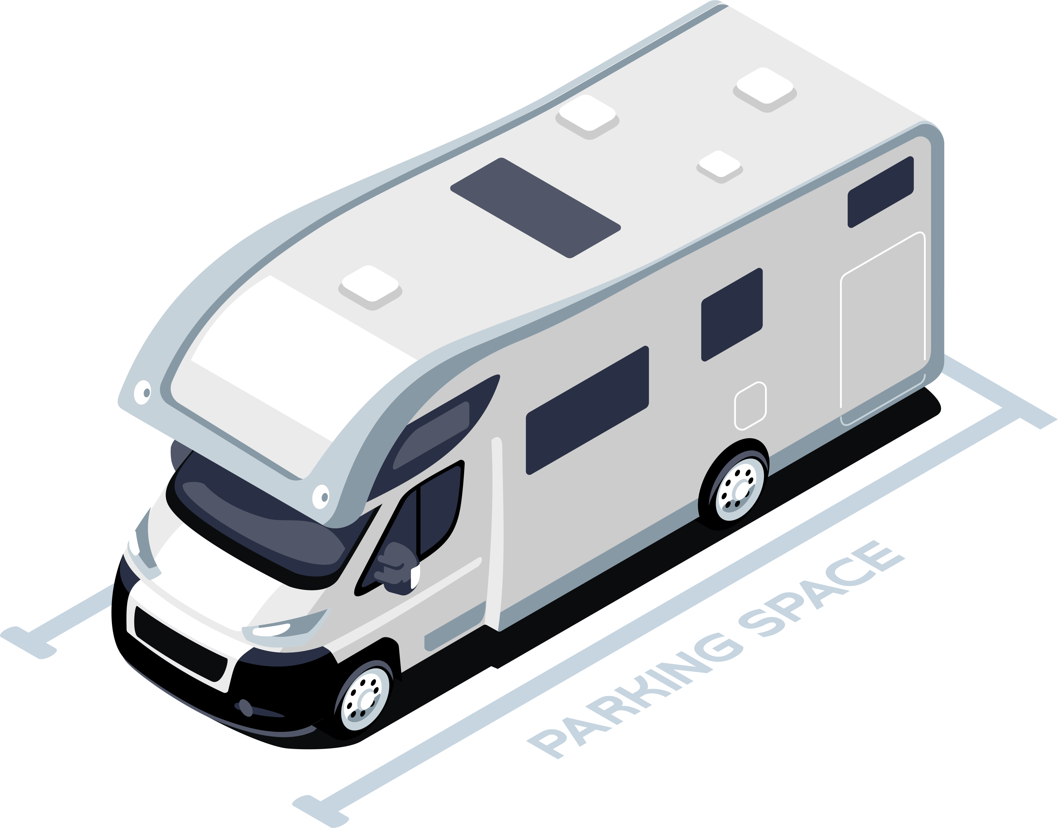 34 ft RV parking illustration
